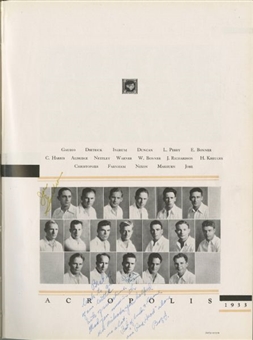 Richard Nixon Twice-Signed 1933 Whittier College Yearbook